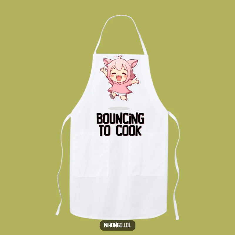 Funny Jumping Character Apron - Cook with Playful Energy!