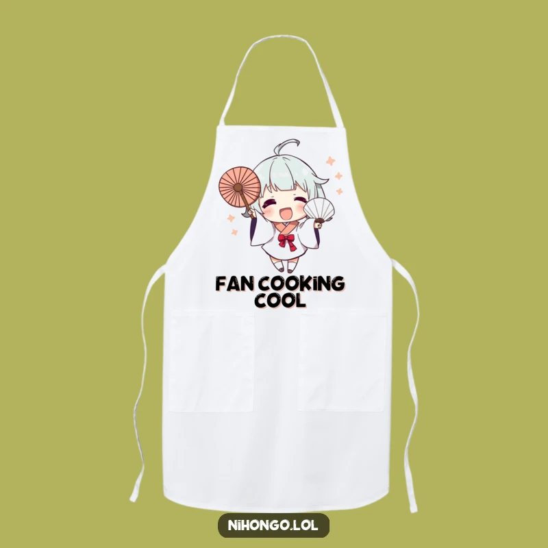 Funny Fan Waving Apron - Cook with Artistic Energy & Humor