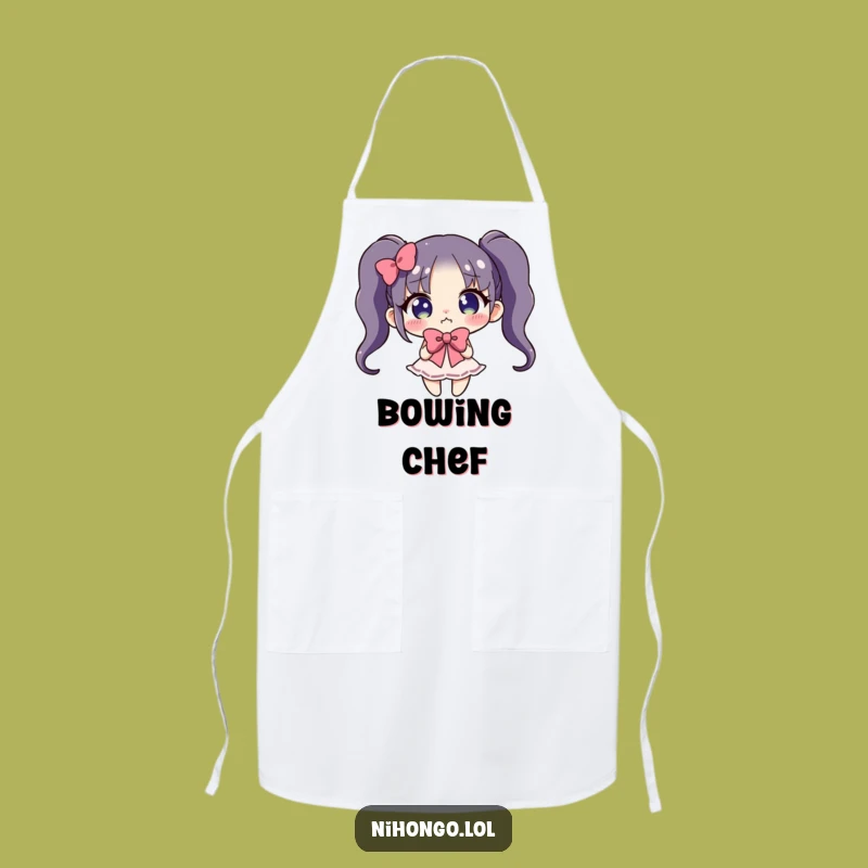 Funny Apron: Culinary Curtsy, Character's Bowing Blunder in the Kitchen, Gift for Home Chefs