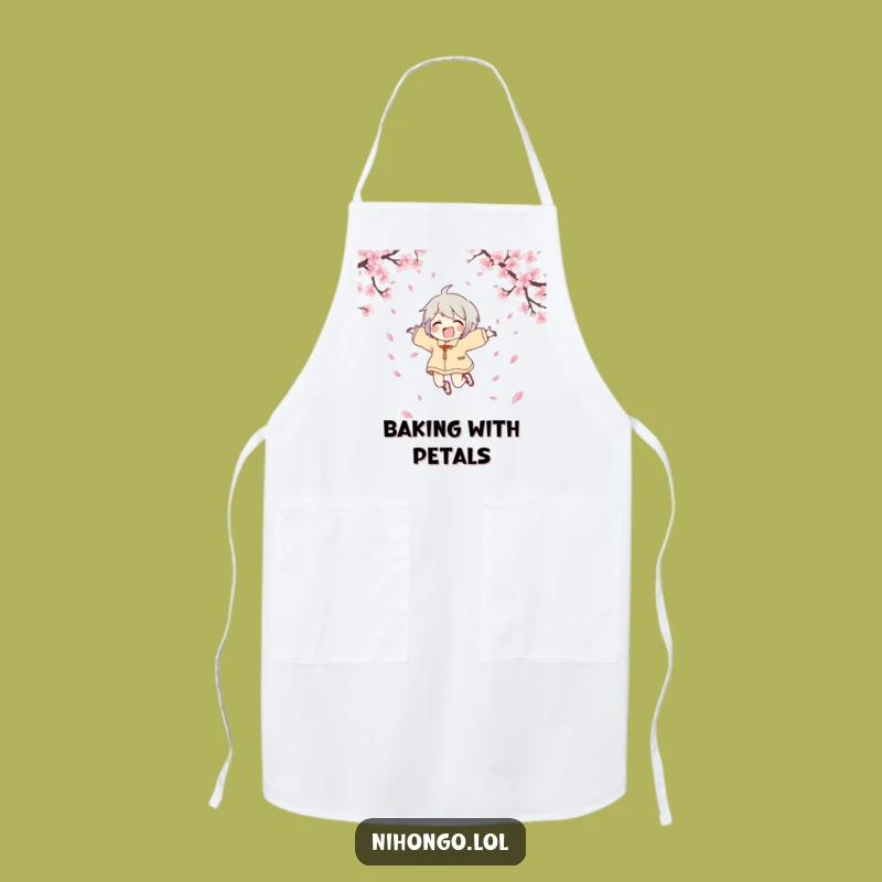 Funny Joyful Character Apron - Cook with Joy and Hilarious Cherry Blossom Flair