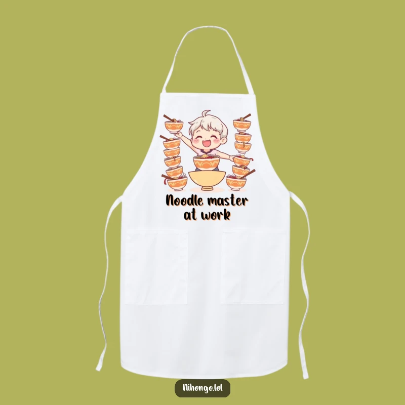 Funny Ramen Balance Apron: Hilarious Kitchen Wear for the Dedicated Foodie