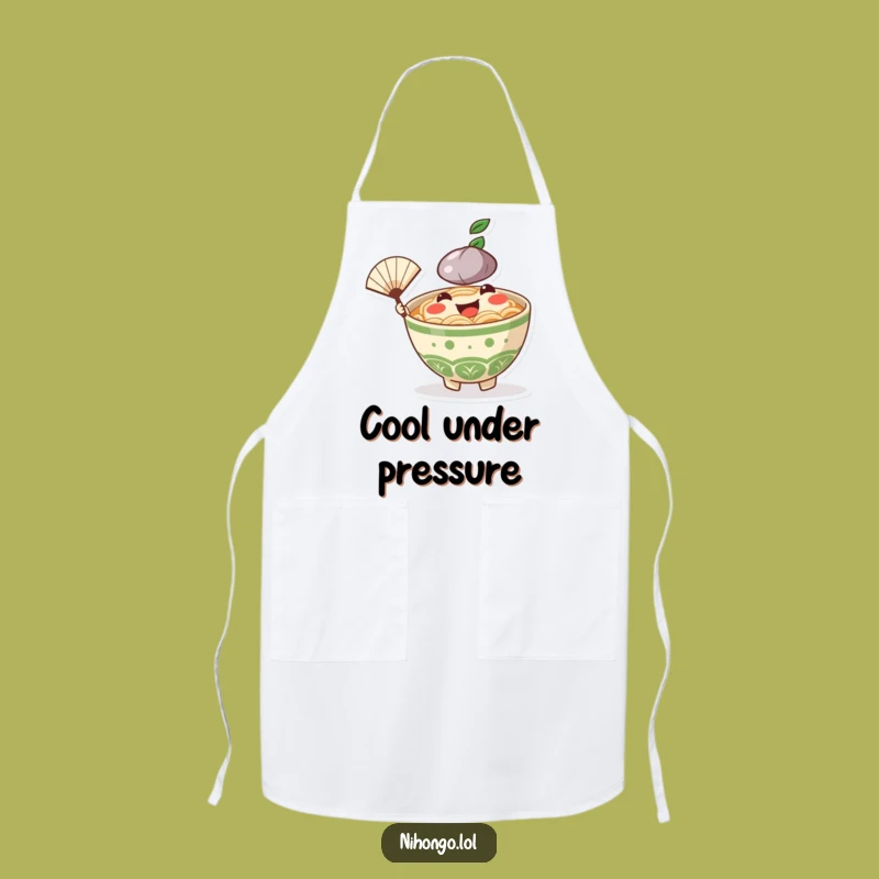 Funny Ramen Bowl Fan Apron: Cheerful Chef's Apron, Great for Kitchen Fun and Funny Gifts