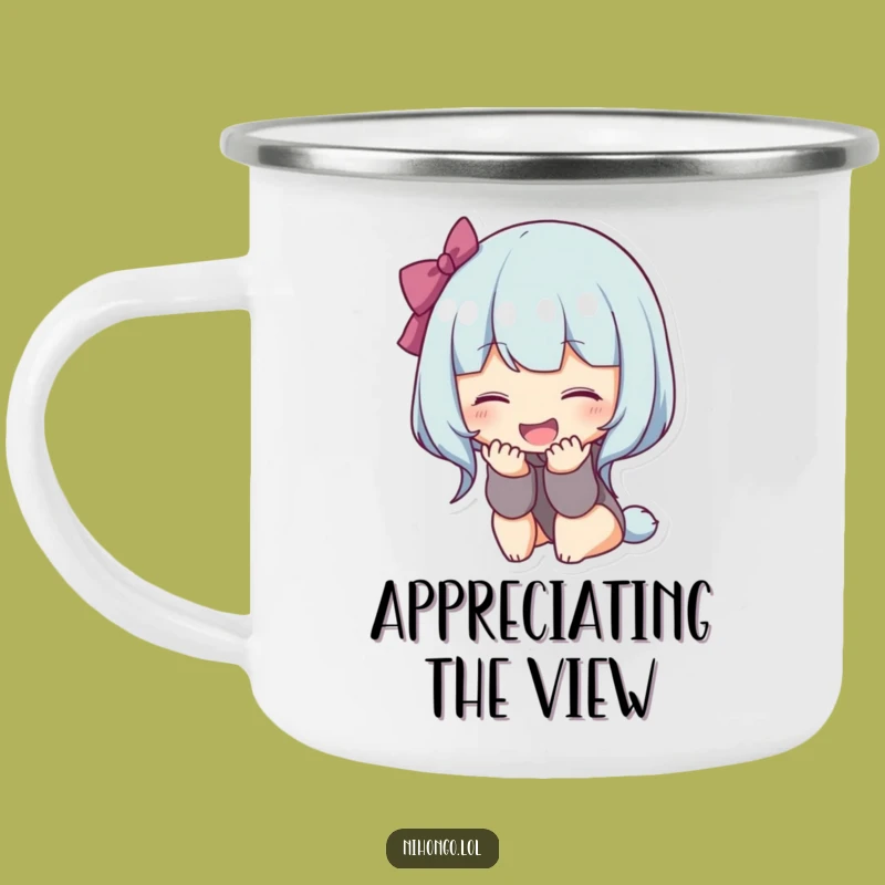 Funny Bowing Character Camping Mug: Cheerful Sips for Every Adventure