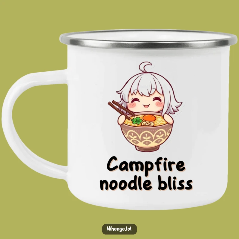 Funny Ramen Camping Mug: Sip Your Noodles with this Steaming Bowl Design