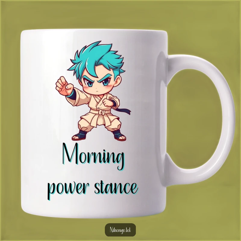 Funny Martial Arts Pose Mug: Empowering Gift for Determined Characters