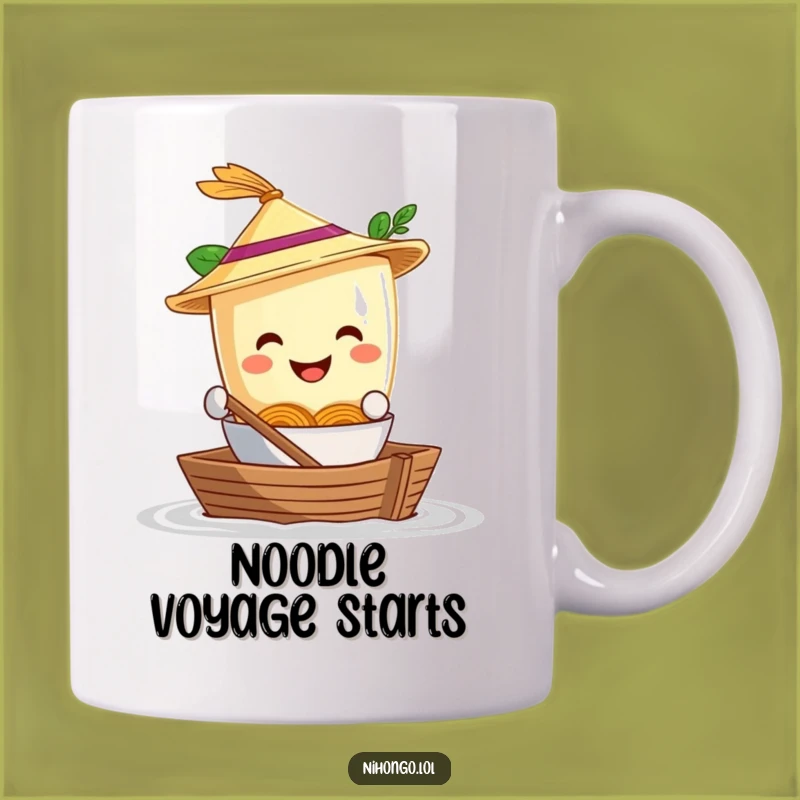 Funny Ramen Boat Mug - Whimsical Noodle Adventure Gift for Food Lovers