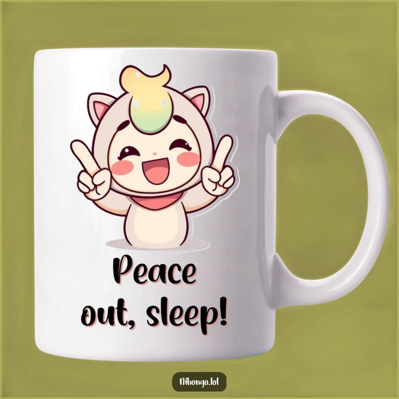 Funny Peace Sign Character Mug: A Cheerful Gift for Friends and Family