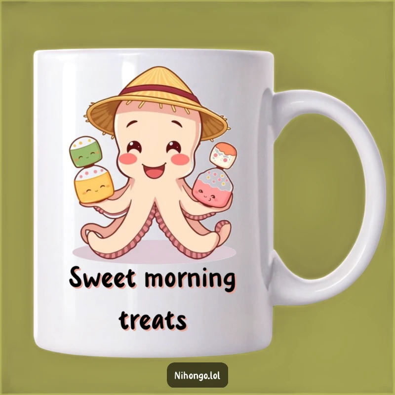 Funny Octopus Mochi Mug: Juggling Cephalopod Fun, Whimsical Funny Gift!