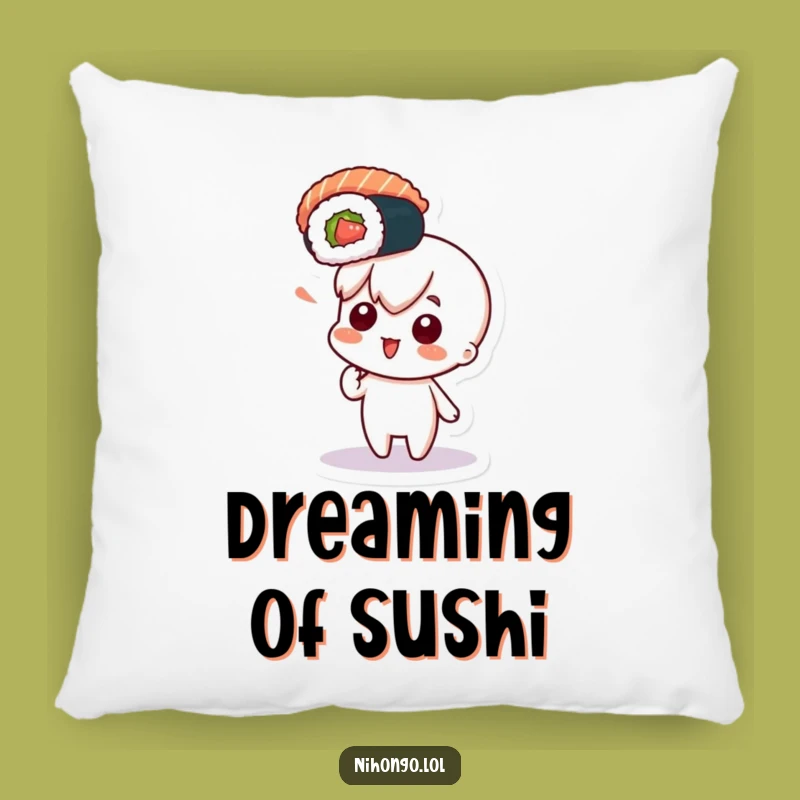 Funny Sushi Curious Character Pillow - Cozy Foodie Fun, Great Funny Gift