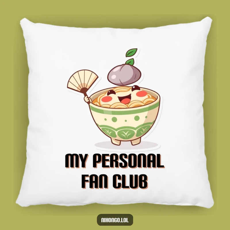 Funny Ramen Bowl Fan Pillow: Cheerful Character Cushion, Soft and Hilarious Funny Gift