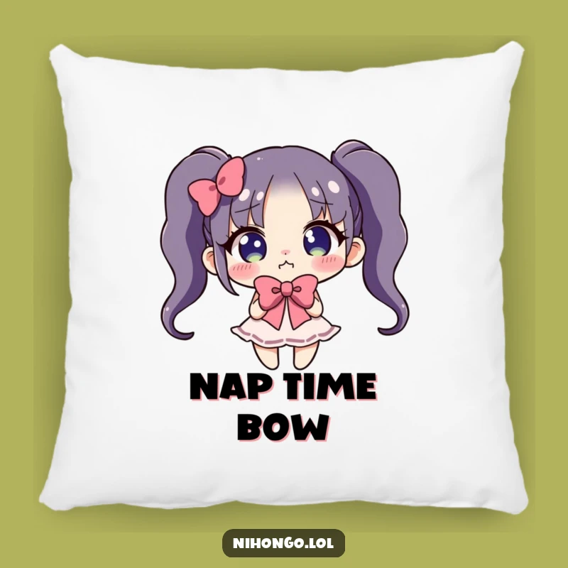 Funny Pillow: Clumsy Comfort, Character's Bowing Blunder, Gift for the Endearingly Awkward