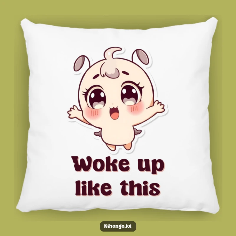 Funny Surprised Character Pillow: Big Eyes Jumping Delight, Comfy Funny Gift