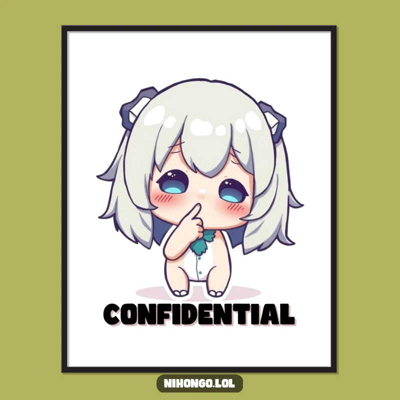 Funny Digital Art: Whispered Joke Revealed, Character's Secretive Grin, Instant Humorous Decor Gift