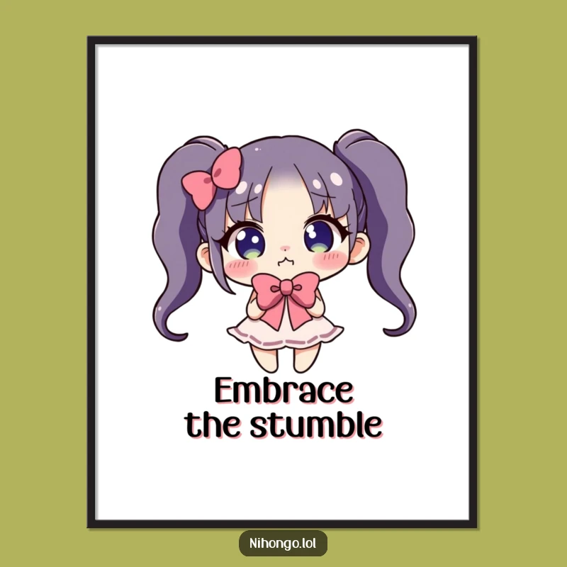 Funny Digital Art: Exaggerated Bow, Character's Awkward Greeting, Instant Humorous Decor Gift