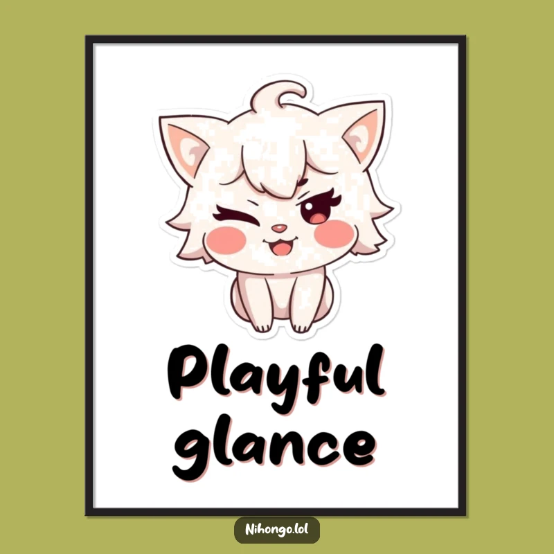 Funny Winking Character Digital Art - High-Res Mischief for Your Walls!