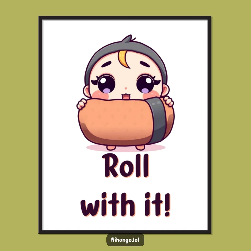 Funny Sushi Surprise Digital Art: Instant Foodie Fun for Walls!