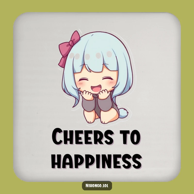 Funny Bowing Character Coasters: Protect Surfaces with Cheerful Politeness