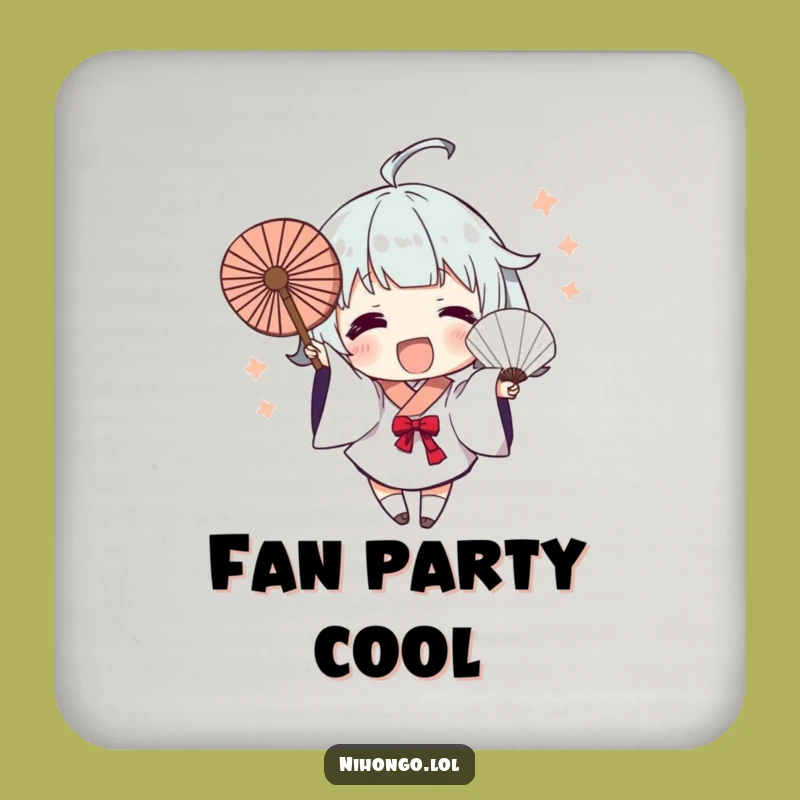 Funny Fan Wave Coasters - Protect Surfaces with Dynamic Brush Strokes