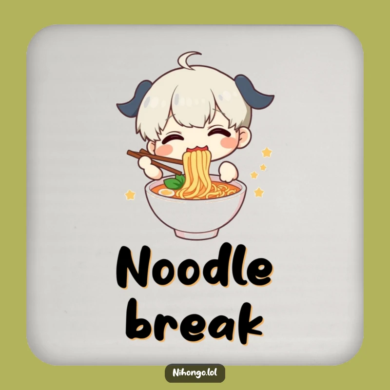 Funny Ramen Coaster - Happy Character, Perfect Bar Accessory Gift