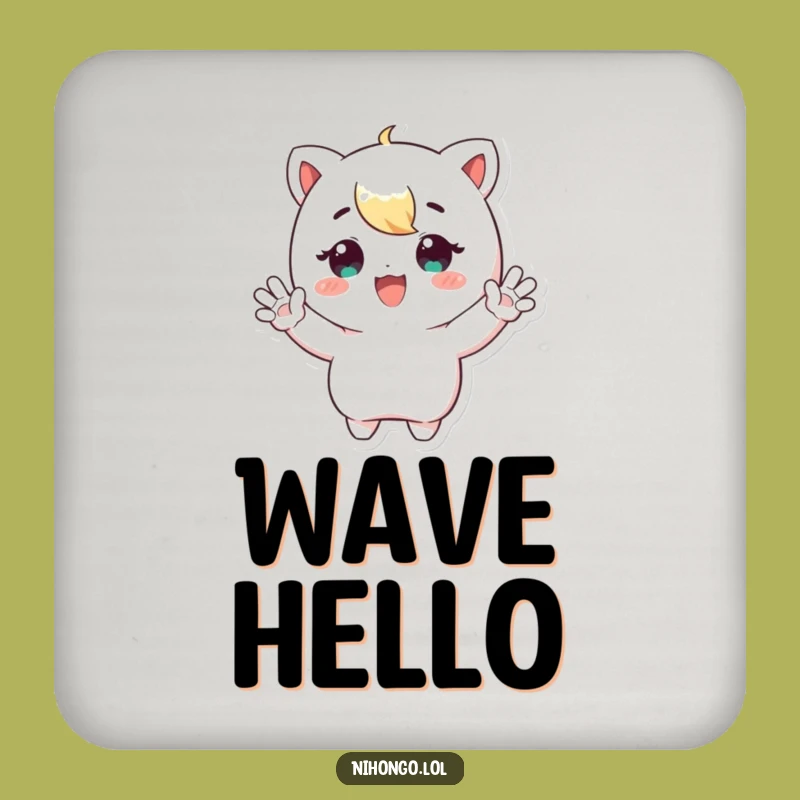 Funny Waving Character Coasters: Welcome Drinks with a Wave, a Chic Funny Gift
