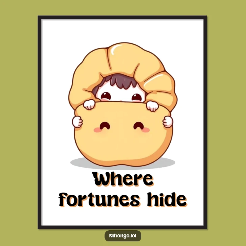 Funny Fortune Cookie Art Print: Hilarious Wall Decor & Perfect Gift