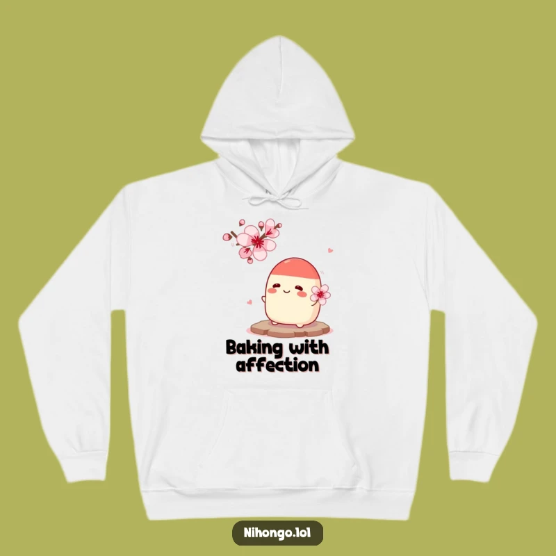 Funny Bean Bun Flower Hoodie - Cozy Sweet Romance Apparel for Dreamers