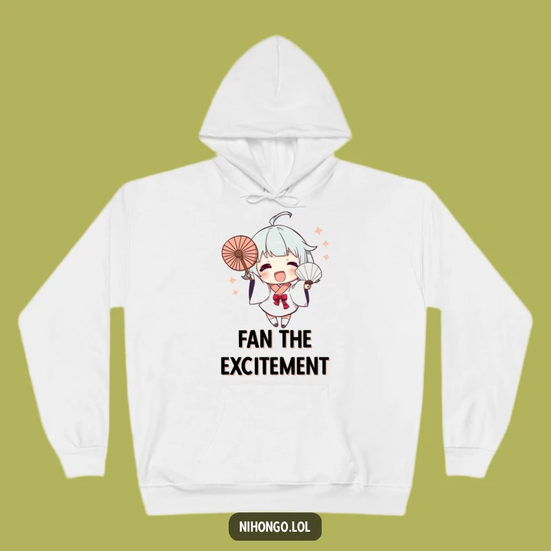 Funny Fan Waving Hoodie - Cozy & Dynamic Brush Stroke Warmth Gift