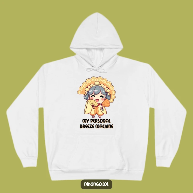 Funny Fan Waving Hoodie: Cozy & Hilarious Character Apparel for Ultimate Comfort