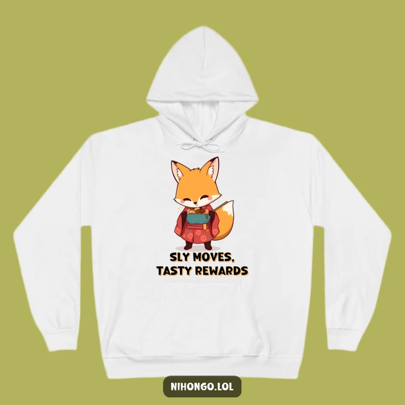 Cozy Funny Ramen Fox Hoodie: Warm Kimono Fox Stealing Noodles, Ultimate Funny Gift!