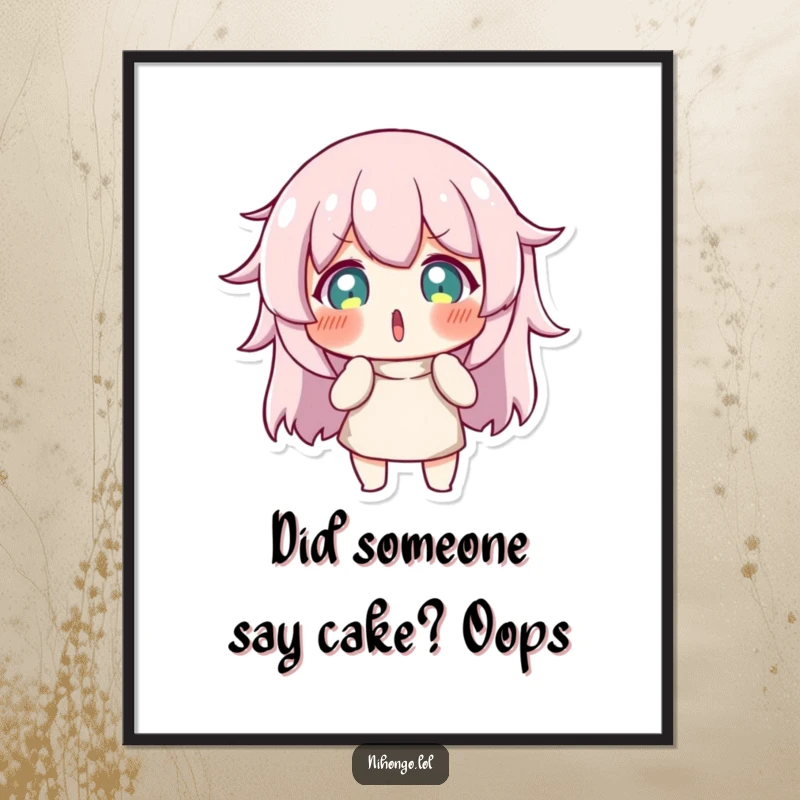 Funny Free Printable Wall Art: A character in a classic, comically startled pose, perfect for a humorous accent.