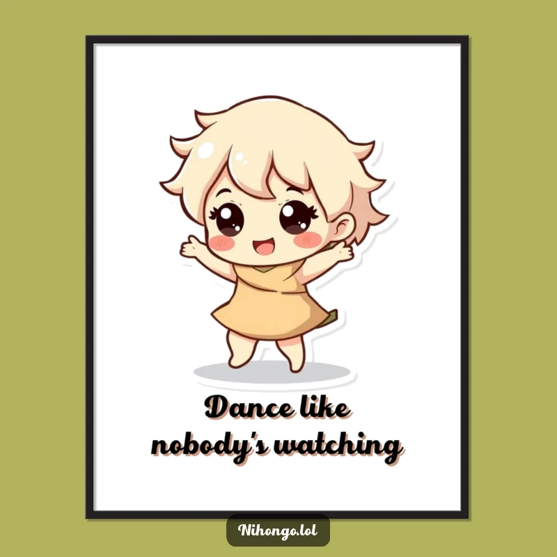 Free Printable Wall Art: Dancing Character for a Lively and Humorous Home