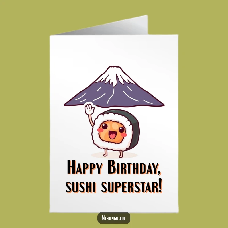 Wish them a fantastic birthday with this quirky free printable sushi card! Print at home for a fun and festive surprise.