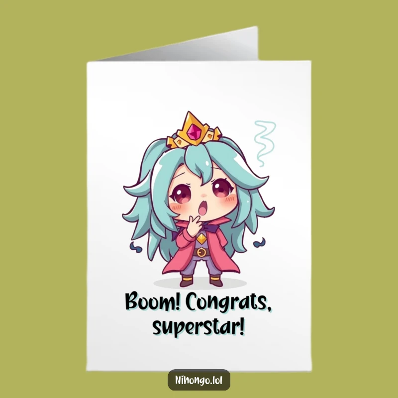 Free Printable Congratulations Card: Surprised Character for a Shockingly Great Achievement