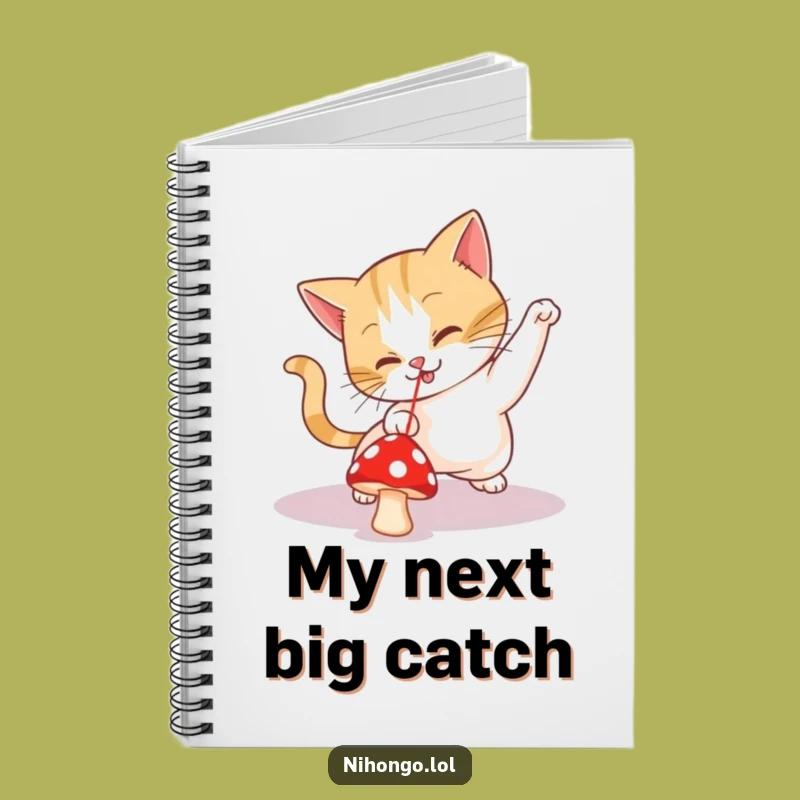Funny Cat Mushroom Notebook: Feline Laser Journal, Creative Funny Gift Diary!