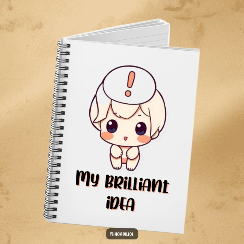 Funny notebook with an exclamation mark character, perfect for writing down ideas or expressions of surprise with humor.