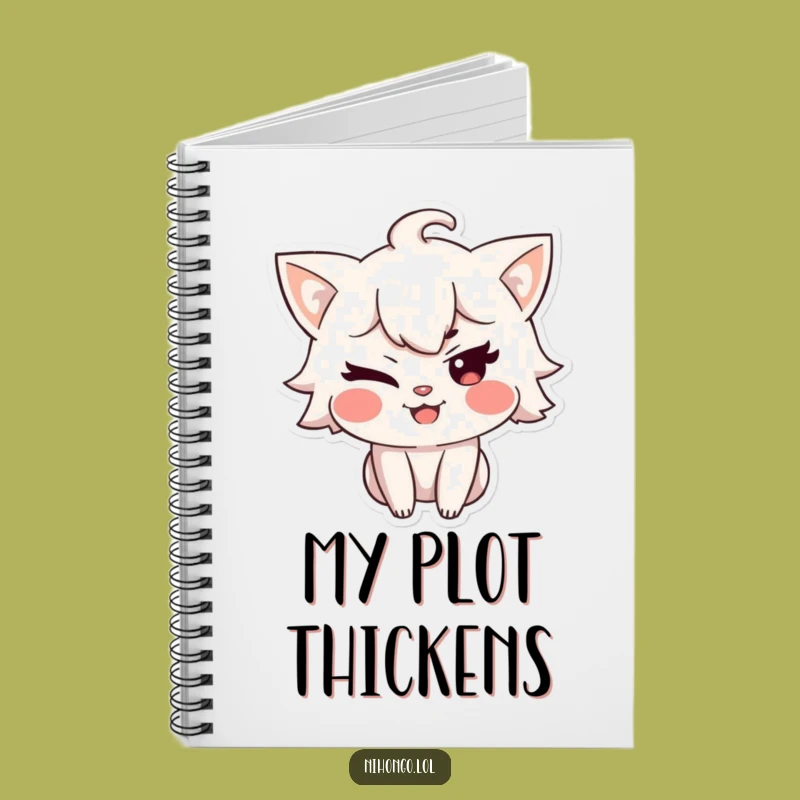 Funny Winking Character Notebook - Jot Down Your Playful Thoughts!