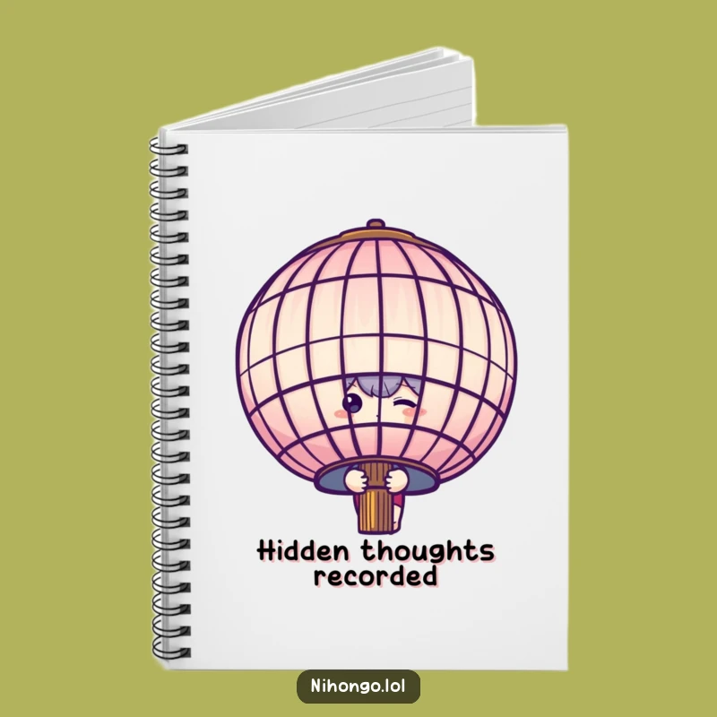 Funny Shy Lantern Peeker Notebook: Jot Down Thoughts in Quiet Observation