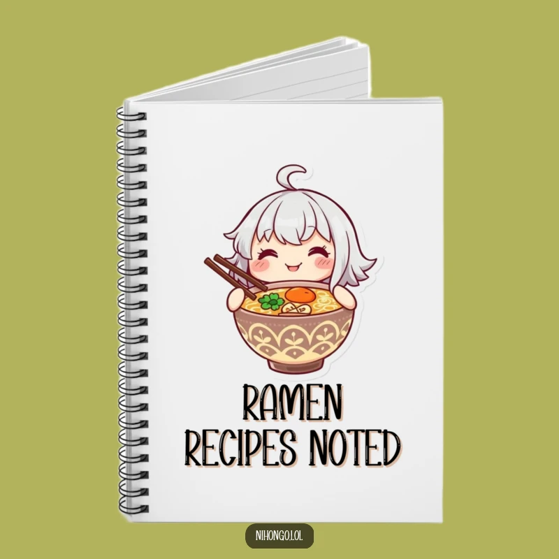 Funny Ramen Notebook: Jot Down Your Foodie Dreams with this Steaming Bowl Design