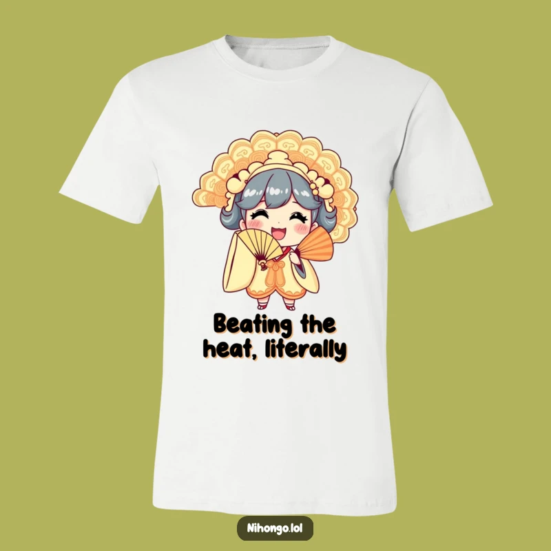 Funny Fan Waving T-Shirt: Hilarious Character Tee for a Joyful & Comical Look