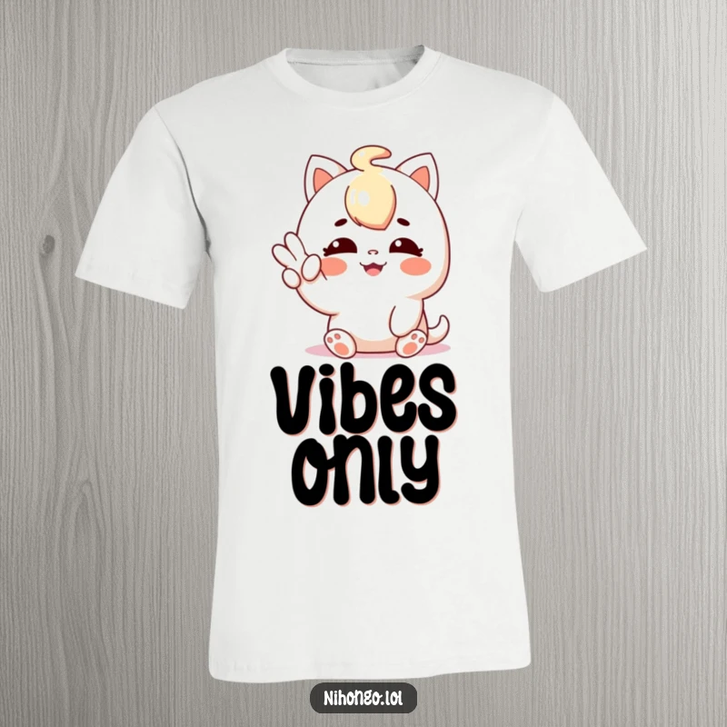 Funny t-shirt showcasing a character happily making a shaka sign, embodying a relaxed, carefree, and joyful spirit.
