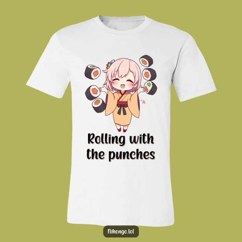 Funny Sushi Juggling Kimono T-Shirt - Hilarious Anime Manga Gift for Foodies