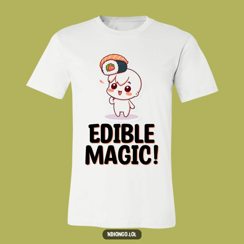 Funny Sushi Pointing Character Tee - Foodie Fun, Ideal Funny Gift