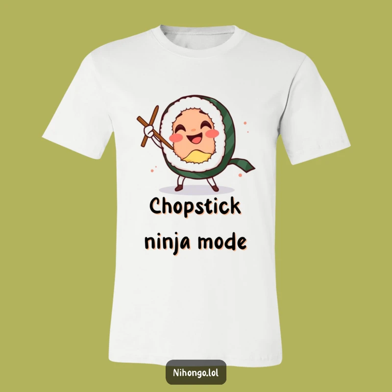 Funny Sushi Sword Dance T-Shirt: Comedic Roll's Chopstick Moves, A Foodie Funny Gift