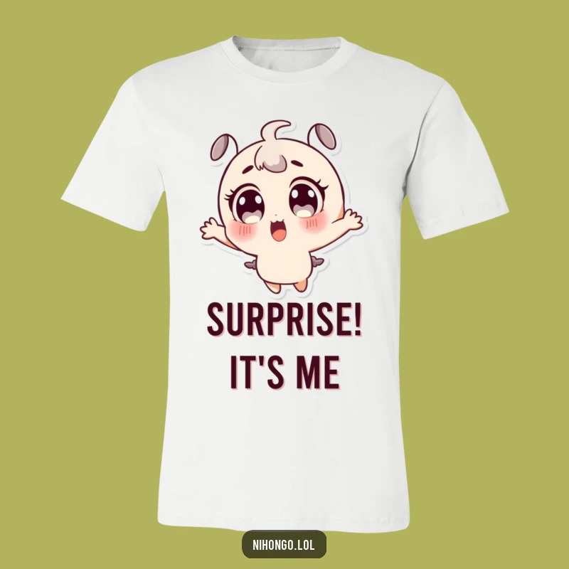 Funny Surprised Character T-Shirt: Large Eyes Jumping in Delight, Ultimate Funny Gift