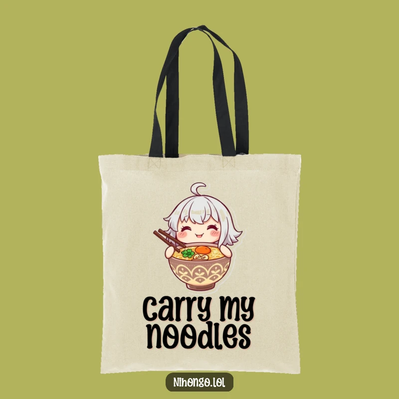 Funny Ramen Tote Bag: Carry Your Craving with this Steaming Bowl Design