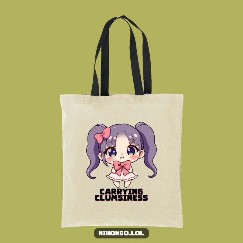 Funny Tote Bag: Grand Entrance Fail, Character's Bowing Mishap, Hilarious Accessory Gift