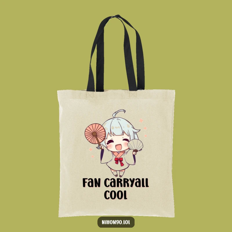 Funny Fan Wave Tote Bag - Carry Artistic Energy & Humor