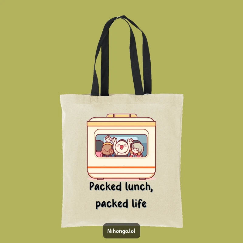 Funny Bento Box Train Tote Bag - Chic and Hilarious Meal Adventure Carry-All