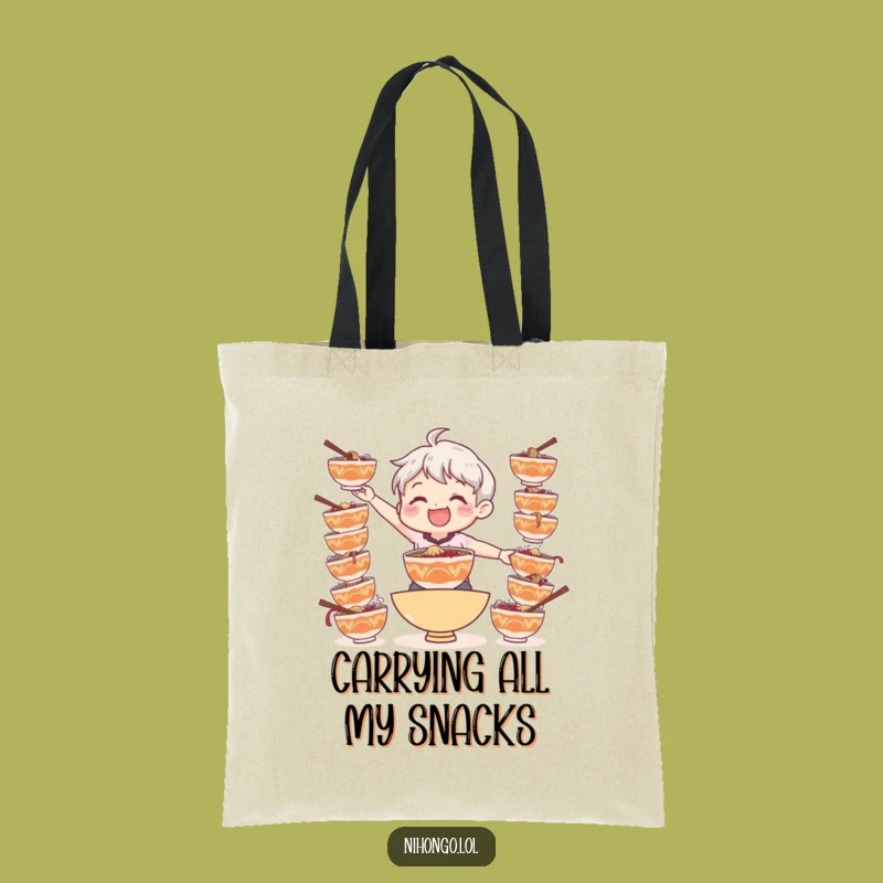 Funny Ramen Balance Tote Bag: Your Hilarious Companion for Market Trips