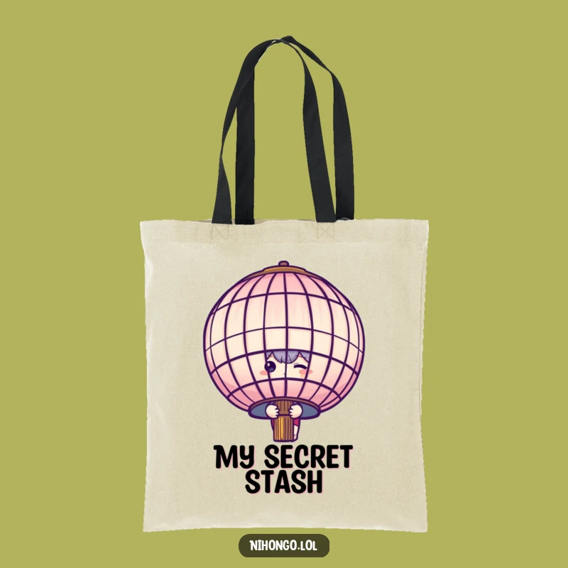 Funny Shy Lantern Peeker Tote Bag: Carry Your Secrets with Style